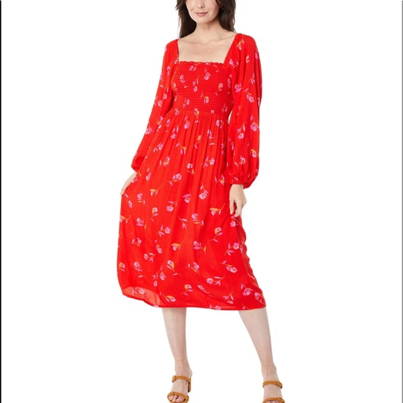 🌴BILLABONG🌴 Best Coast Smocked Midi Dress - Picture 7 of 8